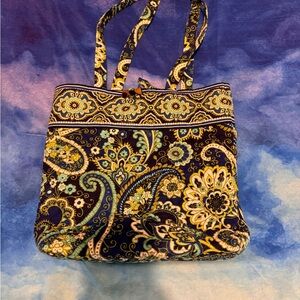 Vera Bradley Blue and Green Paisley Tote